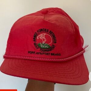 vintage pink vintage golf, Armed Forces retirees hat